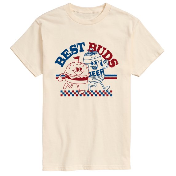 Instant Message - Best Buds Burger & Beer Short Sleeve Graphic T-Shirt