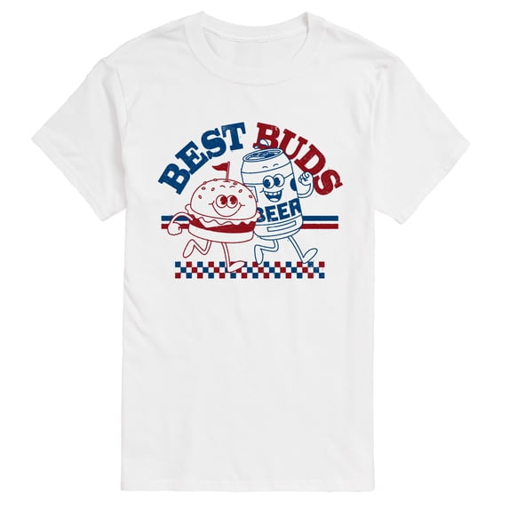 Instant Message - Best Buds Burger & Beer Short Sleeve Graphic T-Shirt