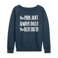 thumbnail image 1 of Instant Message - Best Christmas Gifts Cool Aunt - Women's Lightweight French Terry Long Sleeve Shirt, 1 of 6