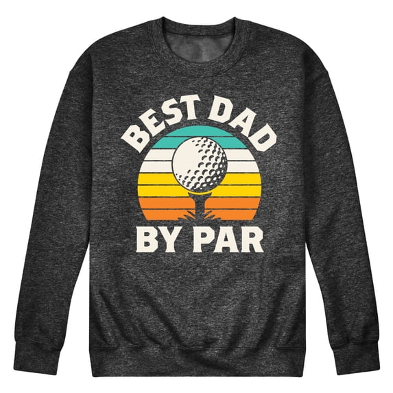 Instant Message - Best Dad By Par - Men's Crew Neck Fleece Pullover