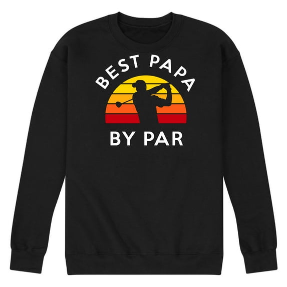 Instant Message - Best Papa By Par - Men's Crew Neck Fleece Pullover
