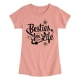 thumbnail image 1 of Instant Message - Besties For Life - Toddler & Youth Girls Short Sleeve Graphic T-Shirt, 1 of 6