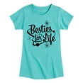 thumbnail image 1 of Instant Message - Besties For Life - Toddler & Youth Girls Short Sleeve Graphic T-Shirt, 1 of 6
