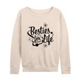 thumbnail image 1 of Instant Message - Besties For Life - Women's Lightweight French Terry Long Sleeve Shirt, 1 of 6