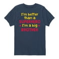 thumbnail image 1 of Instant Message - Better Than A Superhero Big Brother - Youth Short Sleeve Tee, 1 of 5