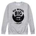 thumbnail image 1 of Instant Message - Big Beard Big Heart - Men's Crew Neck Fleece Pullover, 1 of 6