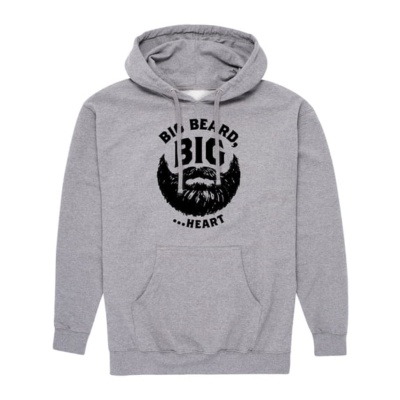Instant Message - Big Beard Big Heart - Men's Pullover Hooded Fleece Sweatshirt