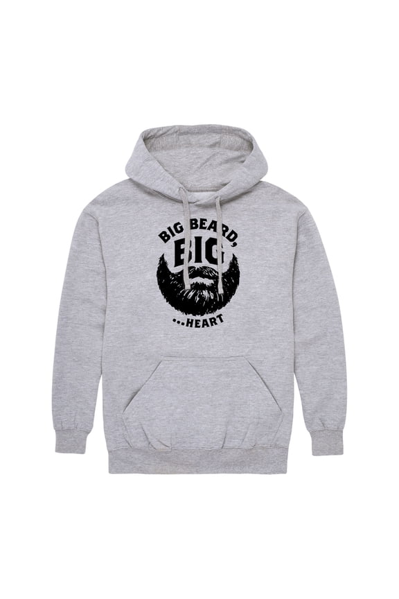 - Big Beard Big Heart - Men's Pullover Hooded Fleece Sweatshirt