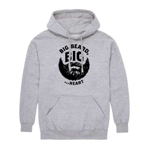 Instant Message - Big Beard Big Heart - Men's Pullover Hooded Fleece Sweatshirt