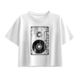 thumbnail image 1 of Instant Message - Big Cassette Tape - Youth Girl Short Sleeve Boxy Tee, 1 of 5