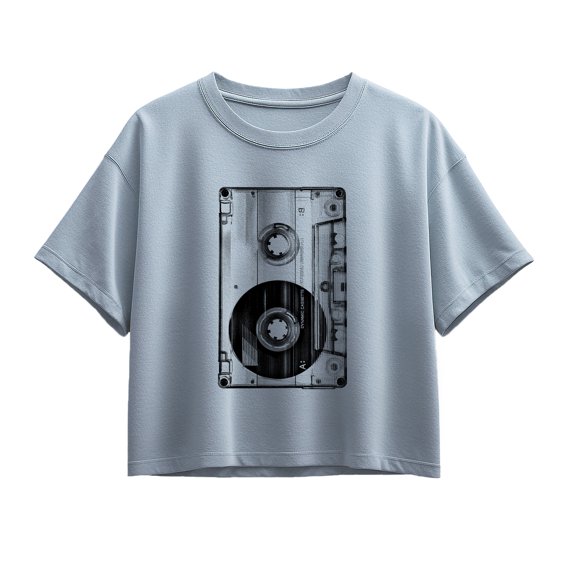 Instant Message - Big Cassette Tape - Youth Girl Short Sleeve Boxy Tee