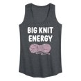 thumbnail image 1 of Instant Message - Big Knit Energy - Women's Racerback Tank Top, 1 of 6