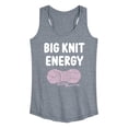 thumbnail image 1 of Instant Message - Big Knit Energy - Women's Racerback Tank Top, 1 of 6