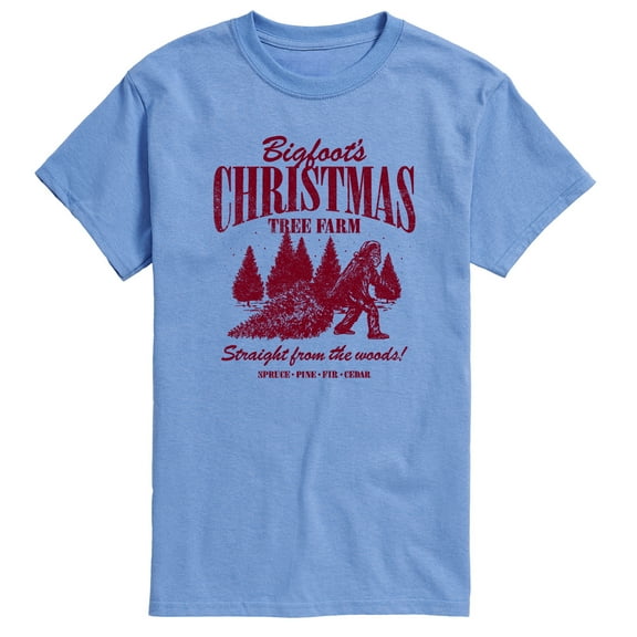 Instant Message - Bigfoots Christmas Tree Farm - Men's Short Sleeve Graphic T-Shirt