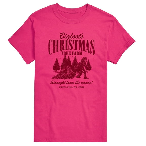Instant Message - Bigfoots Christmas Tree Farm - Men's Short Sleeve Graphic T-Shirt