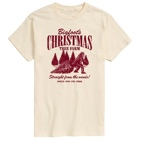 Instant Message - Bigfoots Christmas Tree Farm - Men's Short Sleeve Graphic T-Shirt