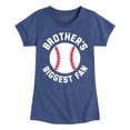 thumbnail image 1 of Instant Message - Biggest Fan Brother - Girls Fitted Short Sleeve Tee, 1 of 6