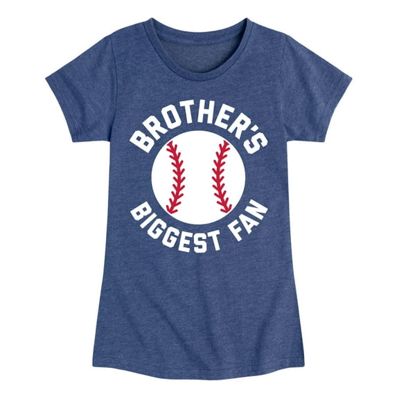 Instant Message - Biggest Fan Brother - Girls Fitted Short Sleeve Tee