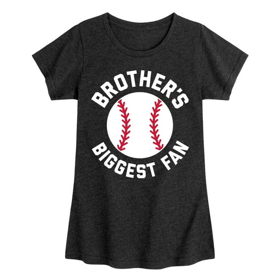 Instant Message - Biggest Fan Brother - Girls Fitted Short Sleeve Tee
