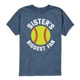 thumbnail image 1 of Instant Message - Sister's Biggest Fan - Youth Boys Short Sleeve Graphic T-Shirt, 1 of 6