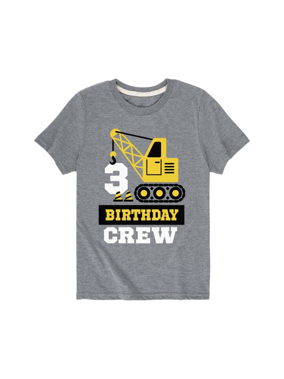 - Birthday Crew 3 Toddler Boys' Toddler Short Sleeve Graphic T-Shirt