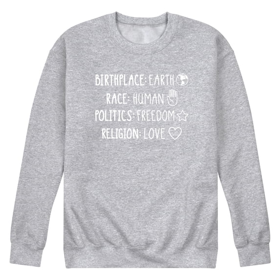 Instant Message - Birthplace Earth - Men's Crew Fleece Sweatshirt