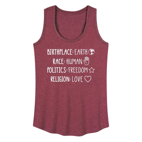 Instant Message - Birthplace Earth Women's Graphic Racerback Tank