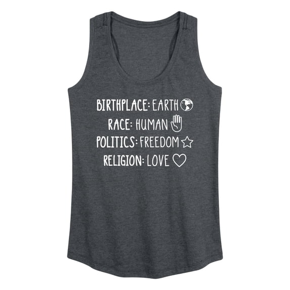 Instant Message - Birthplace Earth Women's Graphic Racerback Tank
