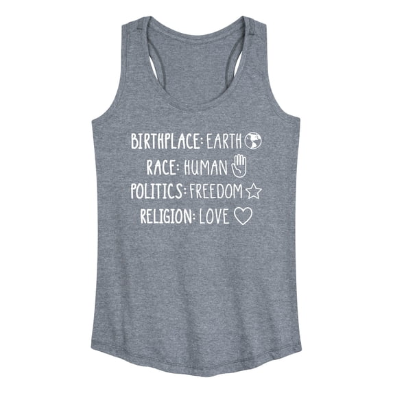 Instant Message - Birthplace Earth Women's Graphic Racerback Tank