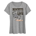 thumbnail image 1 of Instant Message - Biscuits Made With Love - Women's Short Sleeve Graphic T-Shirt, 1 of 6