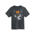 thumbnail image 1 of Instant Message - Black Cat Face-YOUTH SHORT SLEEVE TEE, 1 of 5