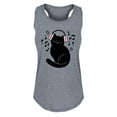 thumbnail image 1 of Instant Message - Black Cat Headphones - Ladies Racerback Tank, 1 of 5
