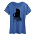 thumbnail image 1 of Instant Message - Black Cat On Books - Women's Short Sleeve Graphic T-Shirt, 1 of 7