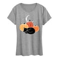 thumbnail image 1 of Instant Message - Black Cat Pumpkin Nap - Women's Short Sleeve Graphic T-Shirt, 1 of 5