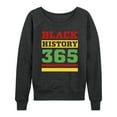 thumbnail image 1 of Instant Message - Black History 365 - Women's Lightweight French Terry Long Sleeve Shirt, 1 of 5