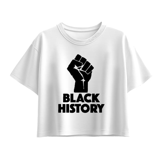 Instant Message - Black History Power - Youth Girls Boxy T-Shirt
