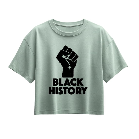 Instant Message - Black History Power - Youth Girls Boxy T-Shirt