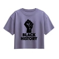 thumbnail image 1 of Instant Message - Black History Power Short Sleeve Boxy Graphic T-Shirt, 1 of 5