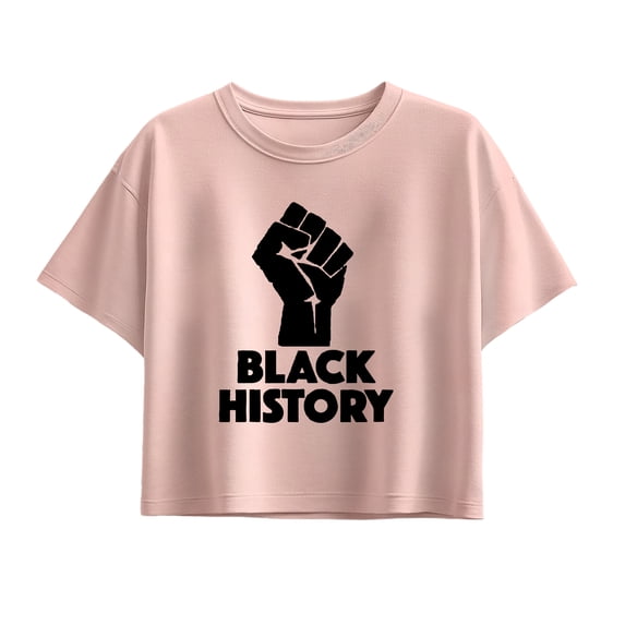 Instant Message - Black History Power - Youth Girls Boxy T-Shirt