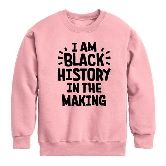Instant Message - Black Histroy In The Making - Toddler & Youth Crewneck Fleece Sweatshirt
