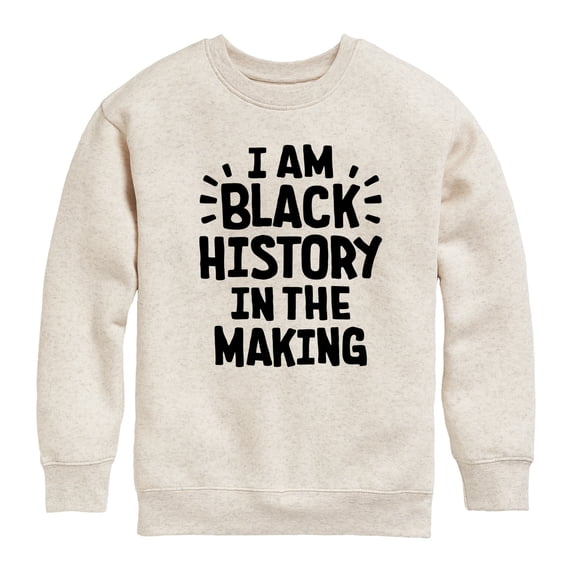 Instant Message - Black Histroy In The Making - Toddler & Youth Crewneck Fleece Sweatshirt