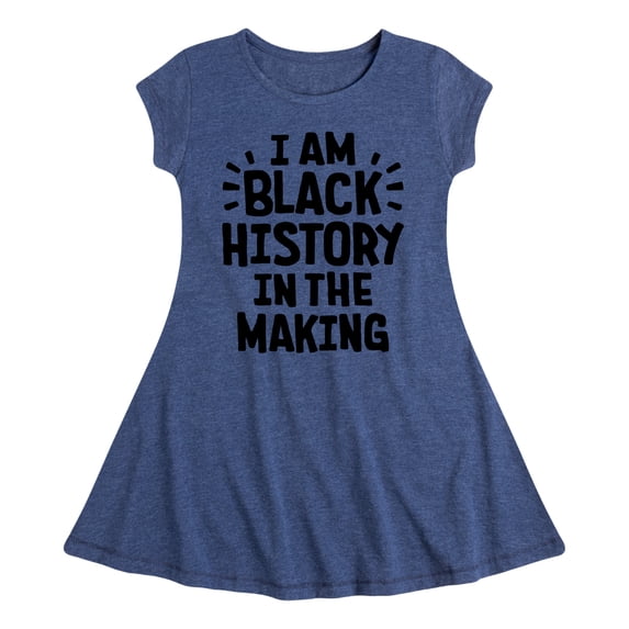 Instant Message - Black Histroy In The Making - Toddler & Youth Girls Fit & Flare Dress