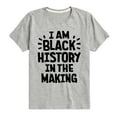 thumbnail image 1 of Instant Message - Black Histroy In The Making - Toddler & Youth Short Sleeve Graphic T-Shirt, 1 of 6