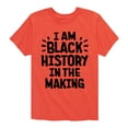 thumbnail image 1 of Instant Message - Black Histroy In The Making - Toddler & Youth Short Sleeve Graphic T-Shirt, 1 of 6