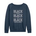 thumbnail image 1 of Instant Message - Black Pride Joy Excellence - Women's French Terry Long Sleeve Pullover, 1 of 6