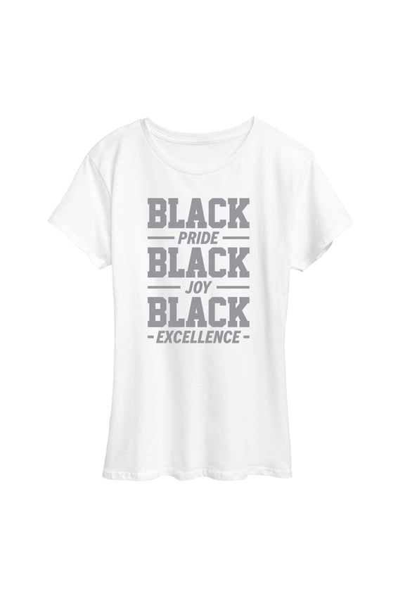 - Black Pride Joy Excellence - Women's Short Sleeve Graphic T-Shirt
