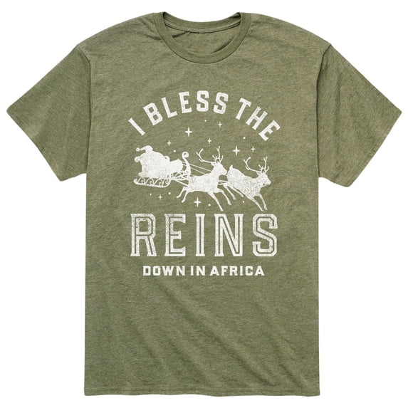 Instant Message - Bless The Reins Sleigh - Men's Short Sleeve Graphic T-Shirt