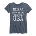 thumbnail image 1 of Instant Message - Bless Your Heart And Usa Patriotic Memorial Day - Women's Short Sleeve Graphic T-Shirt, 1 of 5