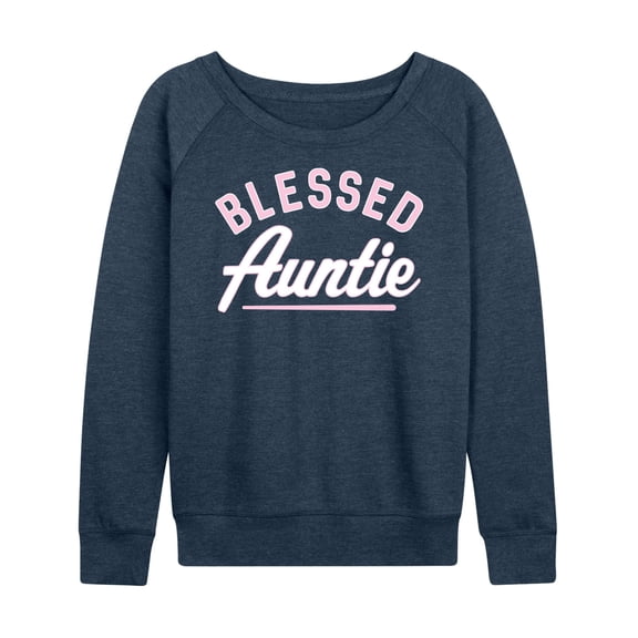 Instant Message - Blessed Auntie - Women's Lightweight French Terry Long Sleeve Shirt