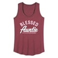 thumbnail image 1 of Instant Message - Blessed Auntie - Women's Racerback Tank Top, 1 of 6